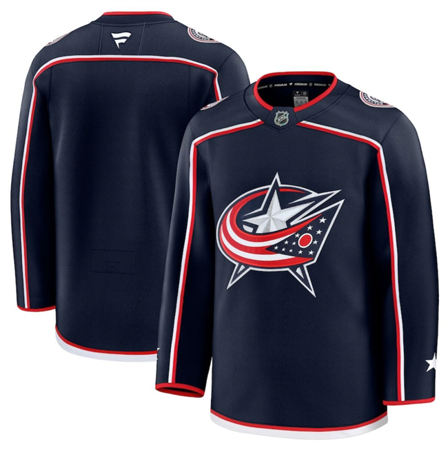 Men's Navy Columbus Blue Jackets Blank 2024-25 Home Stitched Hockey Jersey